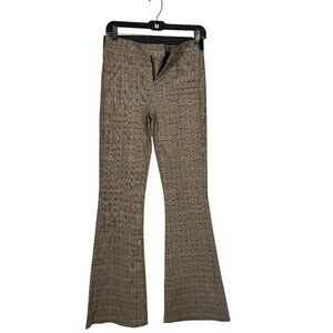 Ambiance Plaid Pants Medium Brown Work Office Ankle